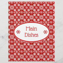 Papier à recette pour les fêtes d'hiver