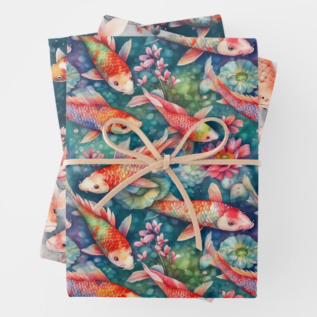 PAPIER À REPASSER CADEAU KOI POISSON (En situation)