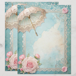 Papier à retouche chic Blue Shabby