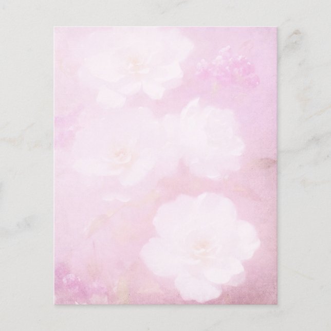Papier à retouche rose et blanc Floral (Devant)