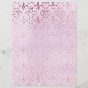 Papier à Rose or Fleur de Lis
