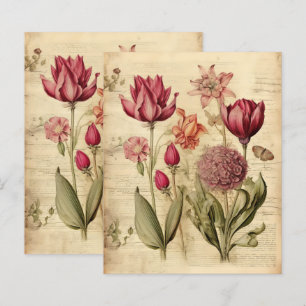 Papier à scandale à fleurs vintages