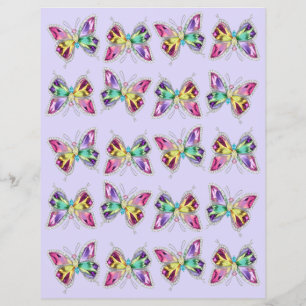 Papier à scandale à papillon arc-en-ciel bijoux