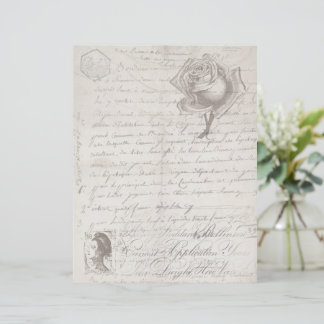Papier à scandale antique vintage Script