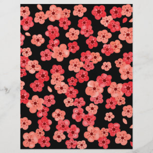 Papier à scandale avec fleurs de cerisiers