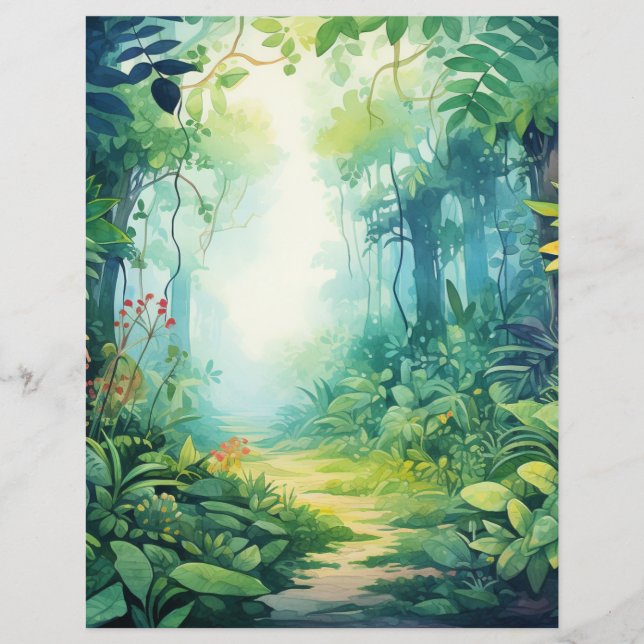 Papier à scandale Enchanted Forest Jungle Adventur (Devant)