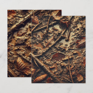 Papier à scandale Feuille Grungy Autuman Muddy