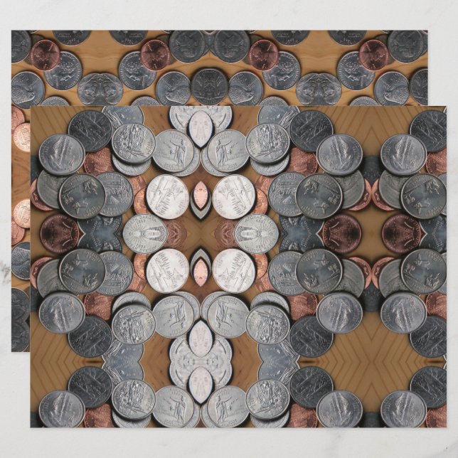 Papier à scandale - Kaleidoscope de pièces (Devant / Derrière)