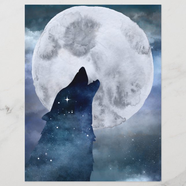 Papier à scandale Lune & Wolf Night (Devant)