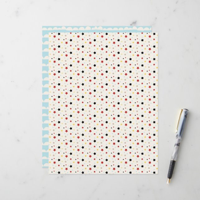 Papier à scandale Magic Tiny Stars (Devant/Arrière en situation)