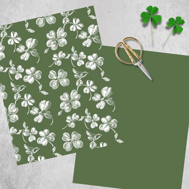 Papier à scandale Shamrock sophistiqué (Beautiful scrapbook paper for various craft projects.)