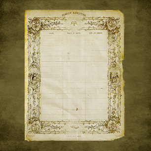 Papier à scandale vintage Family Register