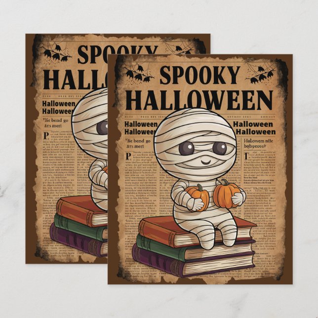 Papier à scandale vintage Halloween (Devant / Derrière)