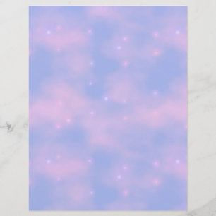 Papier à scandale Wispy Pink Nuages and Stars