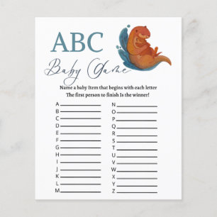 Papier ABC babyshower jeu thème loutre de mer