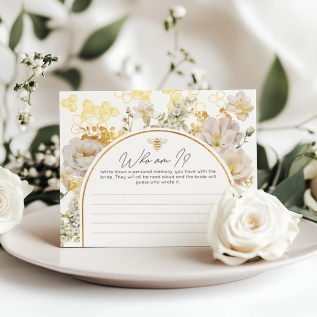 Papier Abeille fleur sauvage Qui suis-je Jeu de douche nu (Créateur téléchargé)