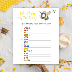 Papier Abeille - Jeu d'images Emoji Baby Shower