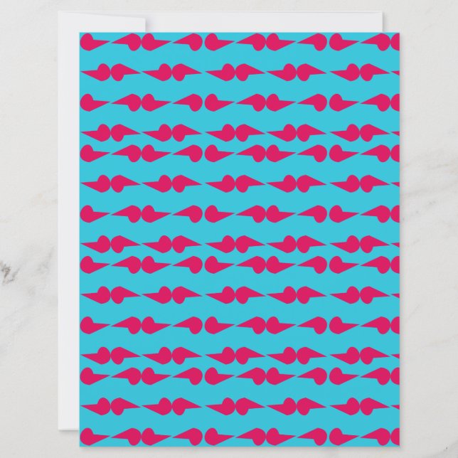 Papier Abstract Shapes pink and teal scrapbook paper (Devant)