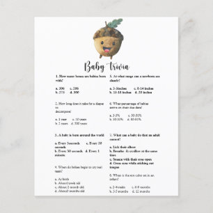 Papier Acorn - Trivia bébé   Jeu Baby shower