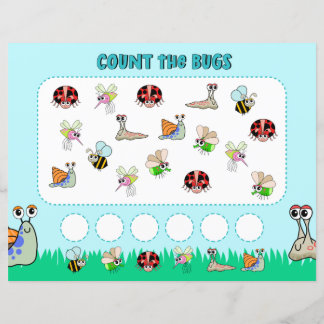 Papier Activité mathématique du comptage des insectes pré