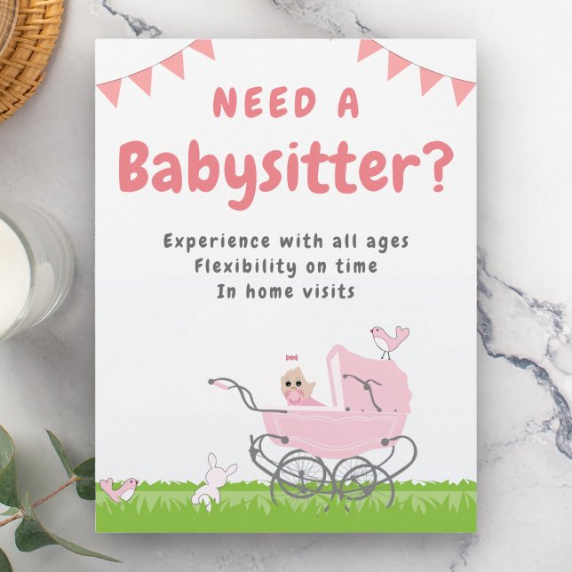 Papier Affiche de babysitting (Créateur téléchargé)