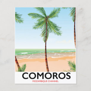 Papier Affiche de vacances sur l'île des Comores.