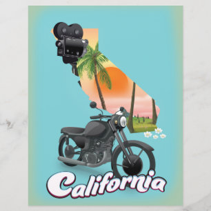 Papier Affiche de voyage vintage Californie