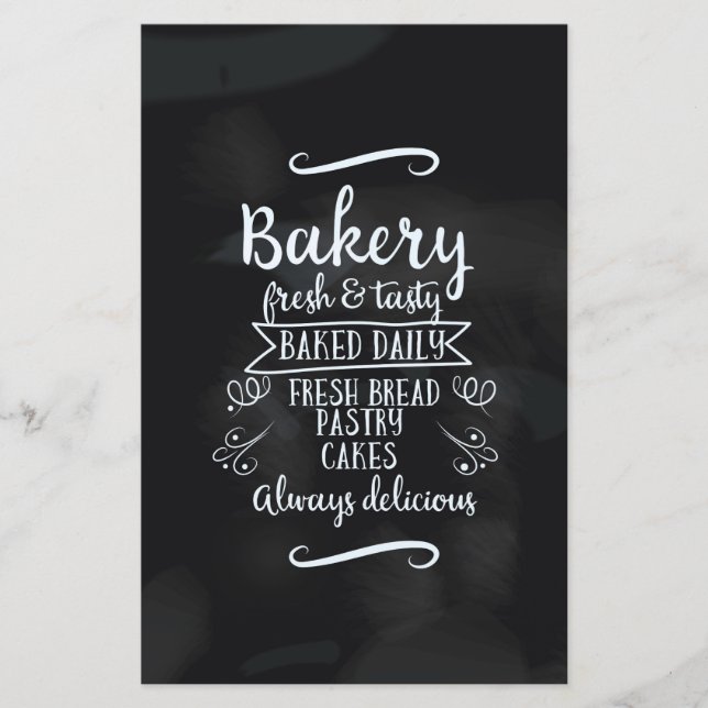 Papier affiche en tableau de bord de la boulangerie de st (Devant)