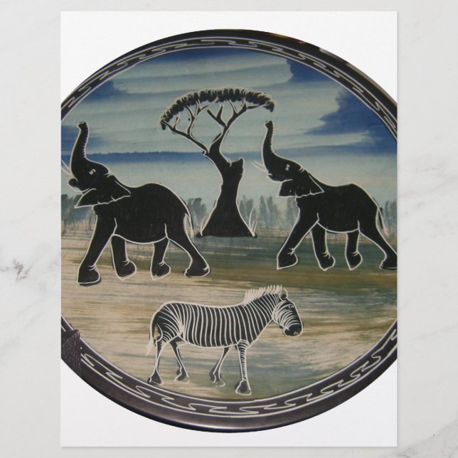 Papier Afrique Kenya Belle faune élégante (Devant)
