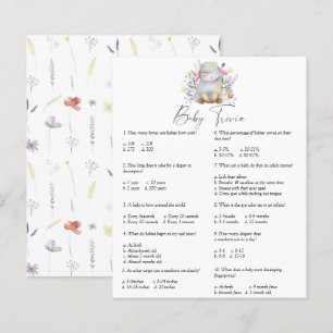 Papier Agneau - Bébé Quiz Jeu de Baby Shower