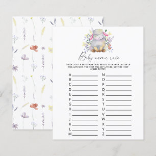 Papier Agneau - Jeu de course de noms de bébé