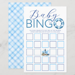 Papier Ahoy It’s a Boy Nautical Baby shower Bingo Game