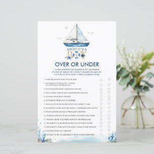 Papier Ahoy Nautique C'est un garçon au-dessus ou sous le