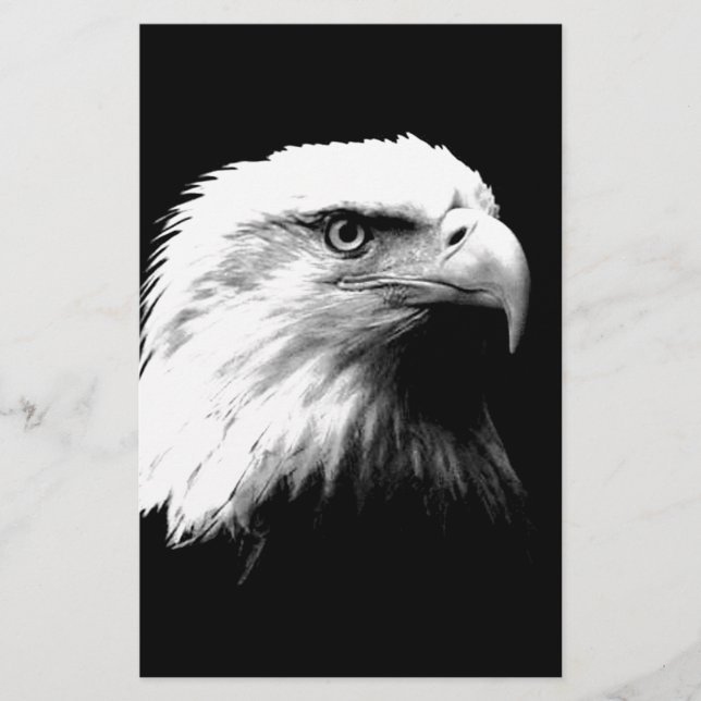 Papier Aigle noir et blanc (Devant)