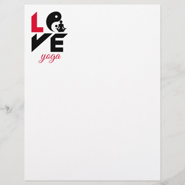 Papier Aimer le yoga (Devant)