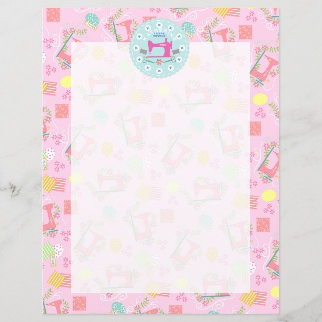 Papier Aimer Machine à coudre rose (Devant)