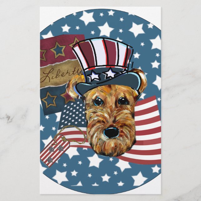 PAPIER AIREDALE TERRIER (Devant)