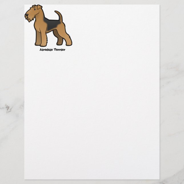 Papier airedale terrier (Devant)