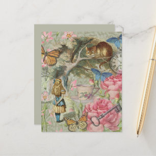 Papier Alice Cheshire Chat Wonderland Tree Garden