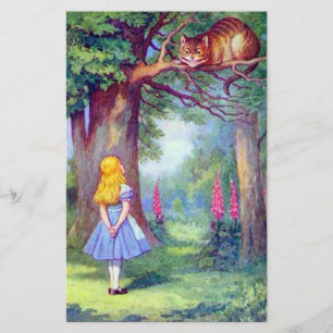 Papier Alice et Cheshire Chat Couleur complète