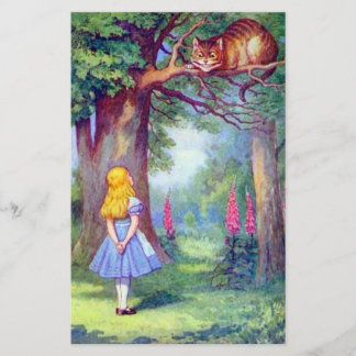Papier Alice et Cheshire Chat Couleur complète