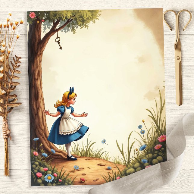 Papier Alice et le papier-livre à la clé de l'arbre (Créateur téléchargé)