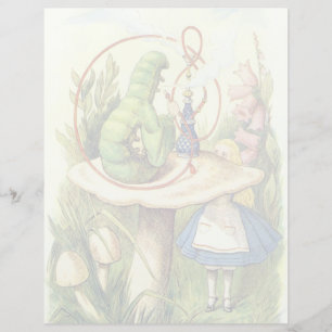 Papier Alice rencontre la chenille