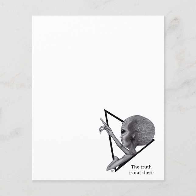 Papier Alien gris, la vérité est là (Devant)