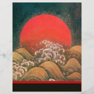 Papier AMATÉRASU, GODDESS SOLEIL, noir rouge
