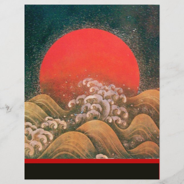Papier AMATÉRASU, GODDESS SOLEIL, noir rouge (Devant)
