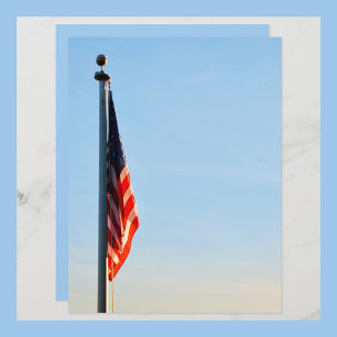 Papier American Flag USA Light Blue Sky Scbook
