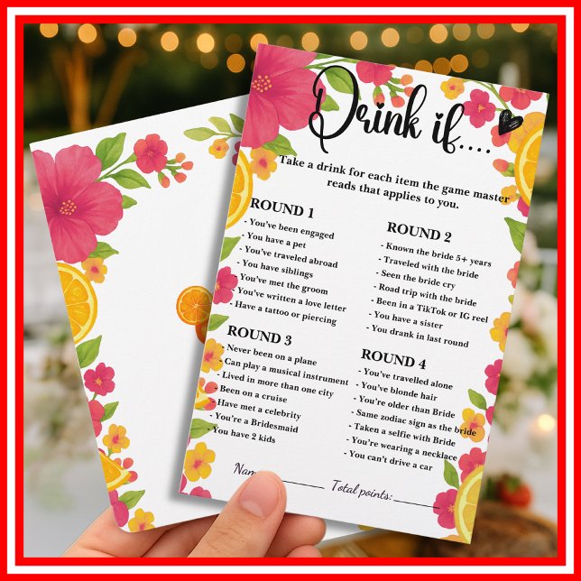 Papier Amour à First Spritz Boire Si Fête des mariées Jeu (Créateur téléchargé)