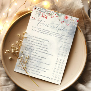 Papier Amour dans la neige sur ou sous la douche nuptiale
