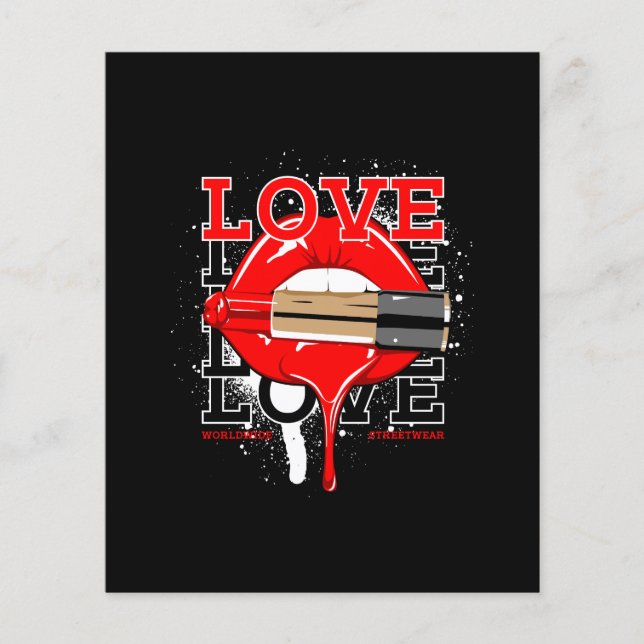 Papier amour dans le monde entier streetwear lièvres mode (Devant)